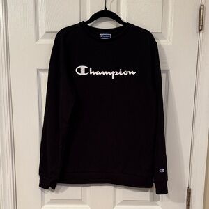 Champion Boys Black Crewneck Sweatshirt